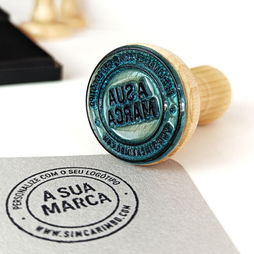 Small Wooden Hand Stamp