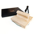 Large stamp kit including a large custom stamp, Trodat ink pad and ink refill. Ideal for packaging and branding.
